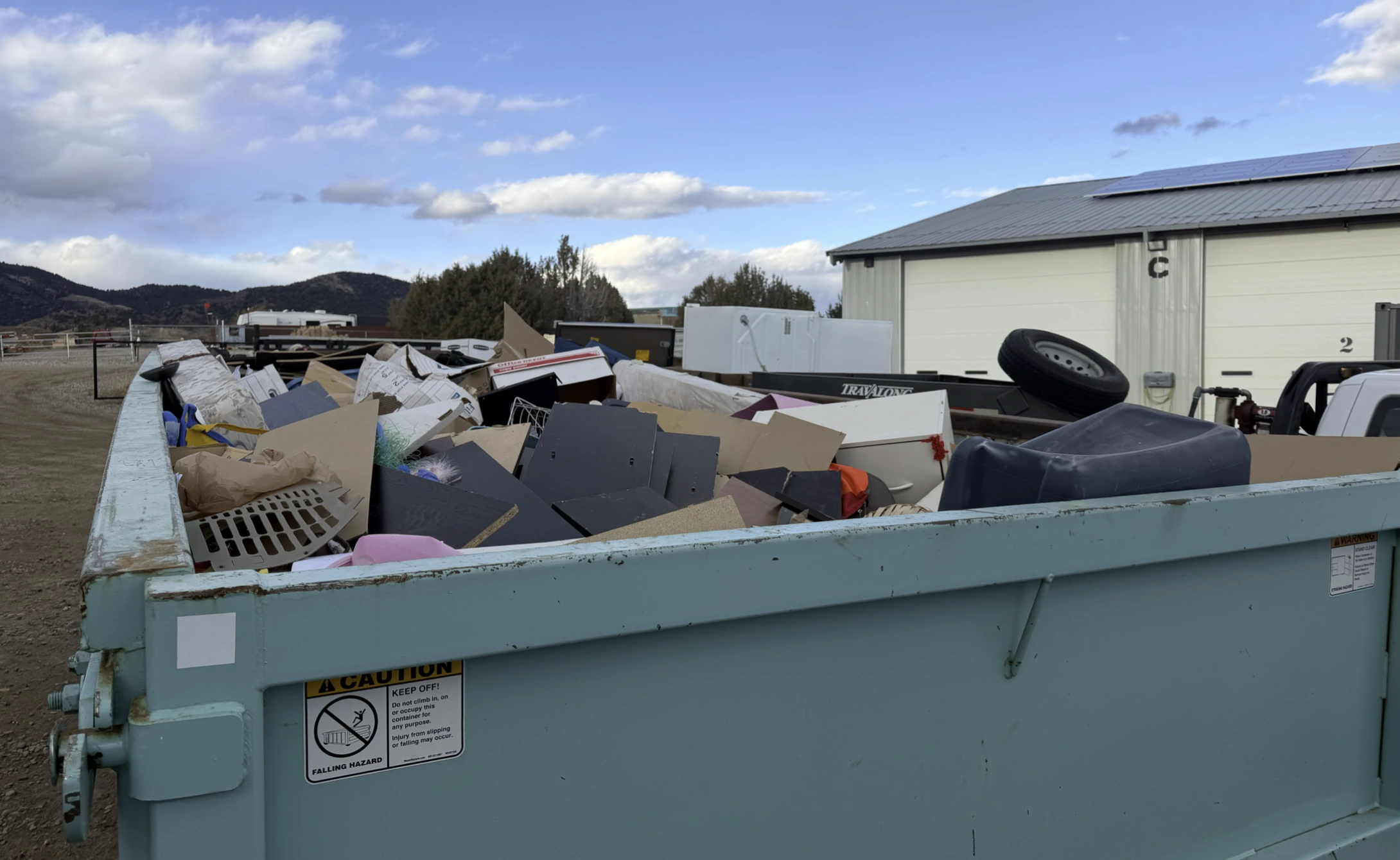 Junk removal load prepared for hauling in Truckee